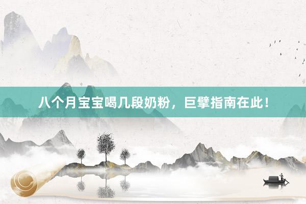 八个月宝宝喝几段奶粉，巨擘指南在此！